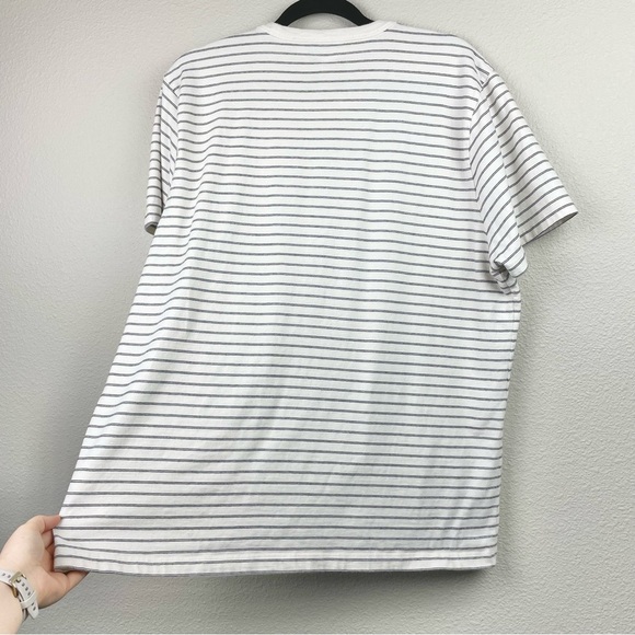 Madewell Men's Large Garment-Dyed Allday Crewneck Tee Stripes Lighthouse T-Shirt - Picture 13 of 16